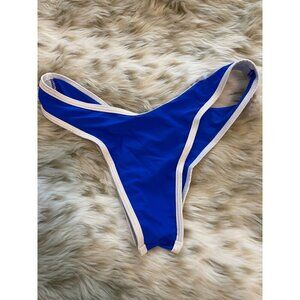 Cloth & Denim Women's Bikini Bottoms Medium Blue & White
